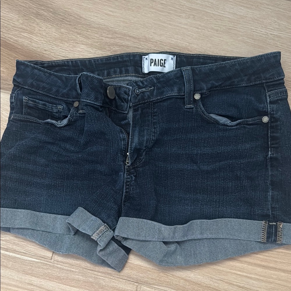 PAIGE Indigo Denim Shorts